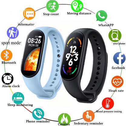 M7 Smart Watches IP67 Men Watch Fitness Tracker Heart Rate Blood Pressure Monitor Smart Bracelet for Mobile Phone